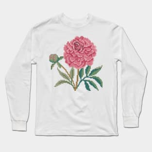 Indiana State Flower Peony Long Sleeve T-Shirt